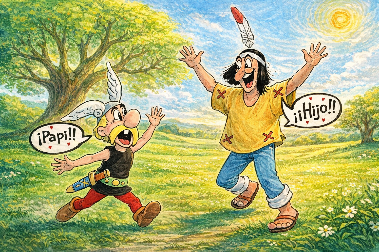 Ásterix y Patoruzú un encuentro familiar